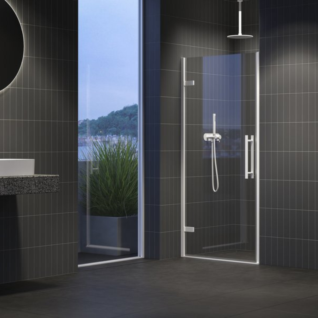 Душевые двери COSD1-90 Белый матовый TRANSPARENT