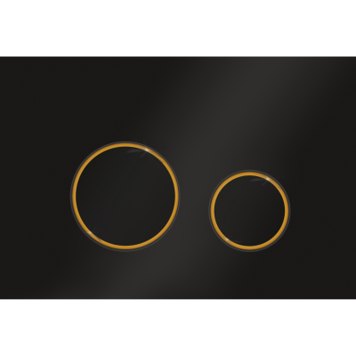 Клавиша смыва Ravak CIRCLE черныий-золото