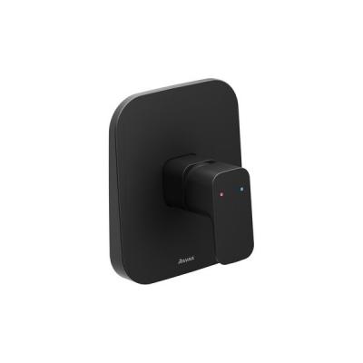 Змішувач прихованого монтажу для душу без перемикача 10° Free black чорний TD F 062.20