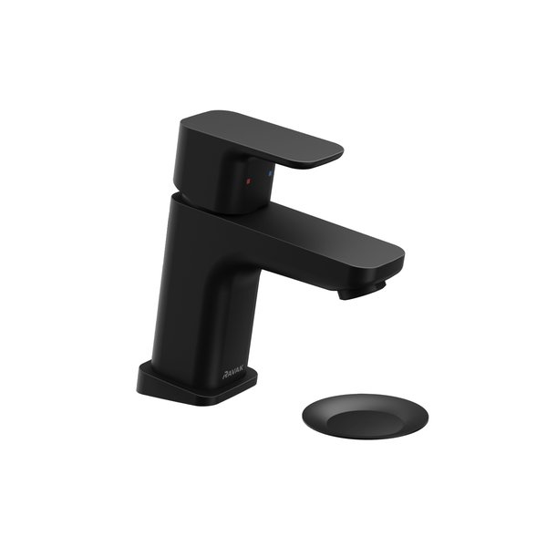 Чорний змішувач для умивальника 10° Free black з відкриванням стоку Click-Clack, 145 мм TD F 011.20