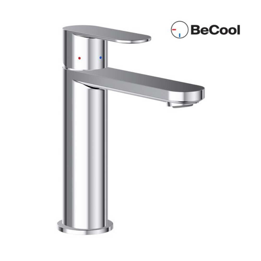 Змішувач для умивальника CR II 014.00CR BeCool 175 мм, без стоку, хром