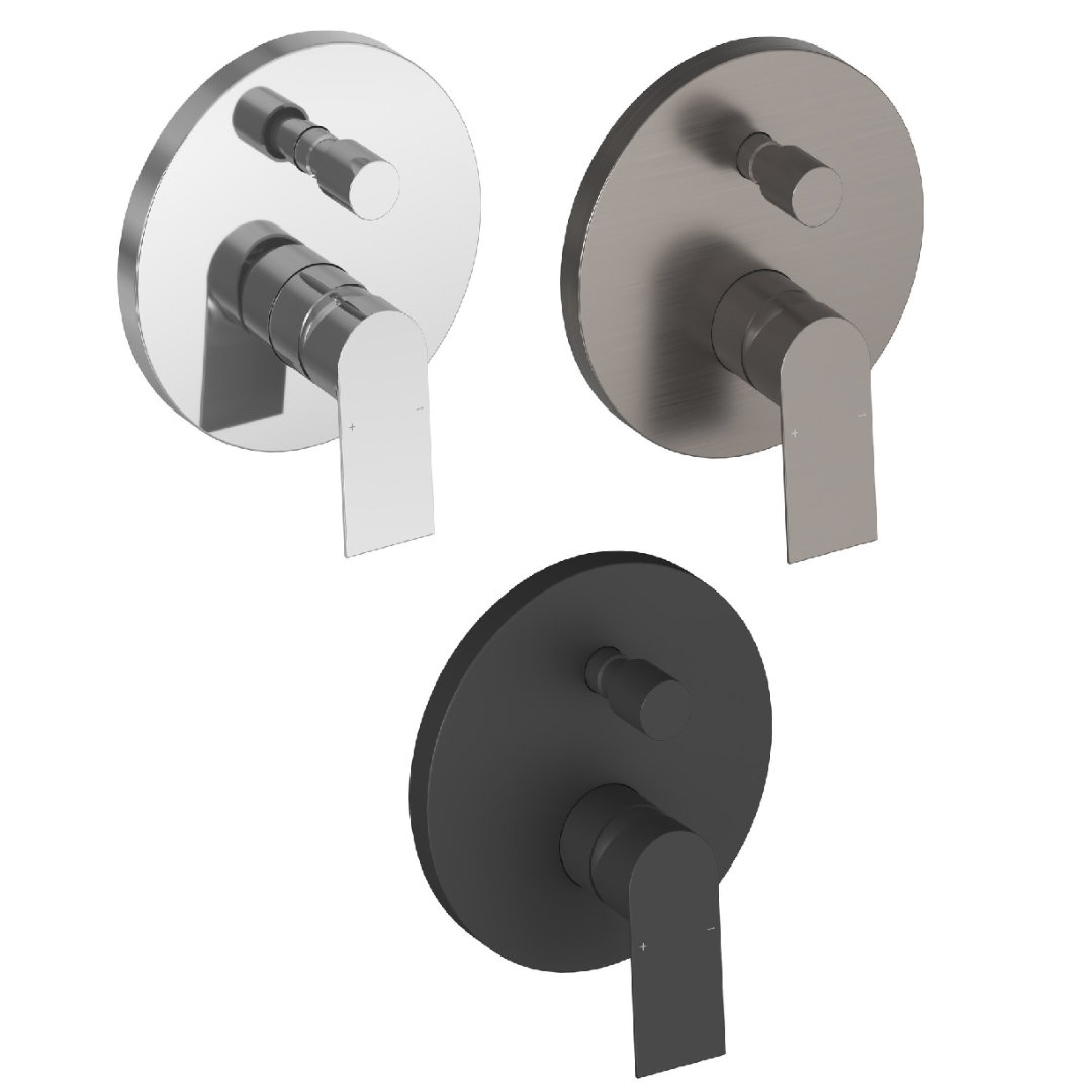 Смеситель PN 061.00CR.O2 скрытого монтажа с переключателем, хром