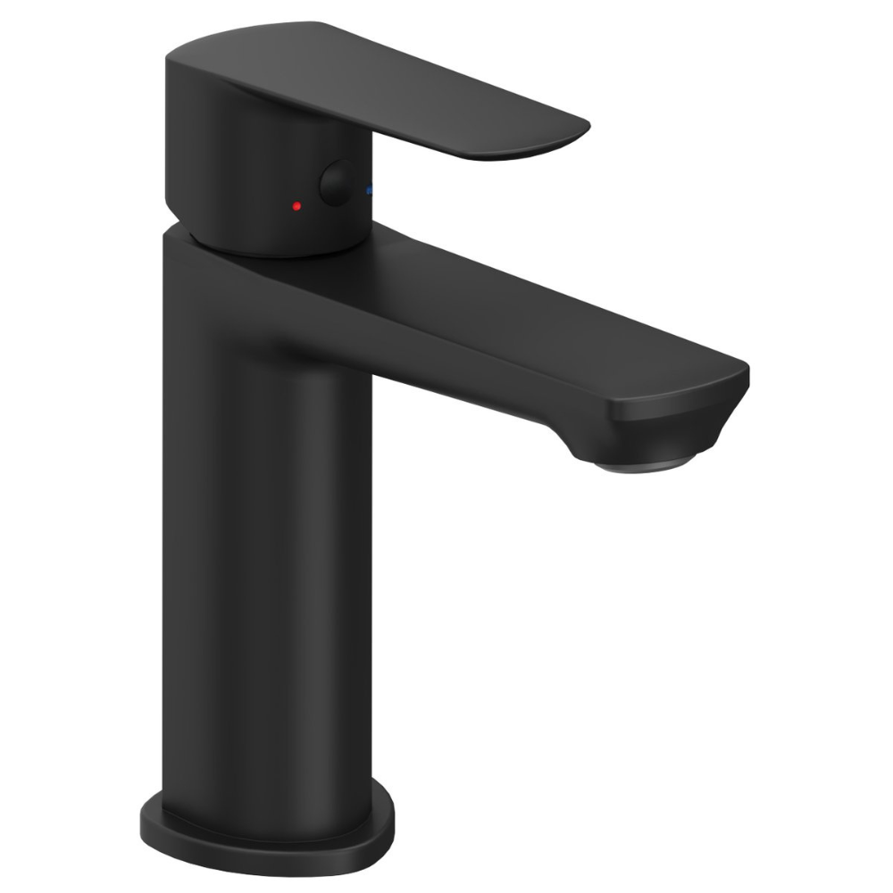 Змішувач для умивальника LF 012.20BL 160 мм без відкривання стоку, чорний