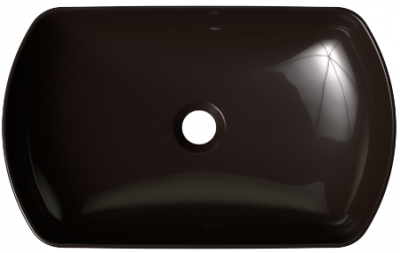 Овальний умивальник UNI 500 O Slim  чорний