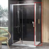 Неподвижная стенка Ravak 10° 100 см 10PS-100 полированный алюминий+transparent