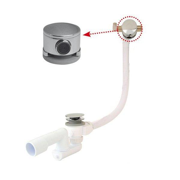 Сифон для ванны Ravak с заполнением переливом хром Click Clack